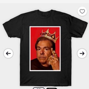 Nick Saban Crown University of Alabama Football Coach Novelty T-Shirt